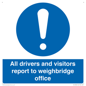 All drivers and visitors report to weighbridge office